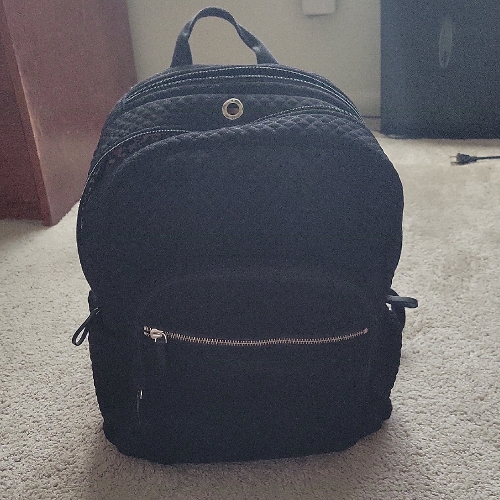 Vera Bradley Black Bookbag